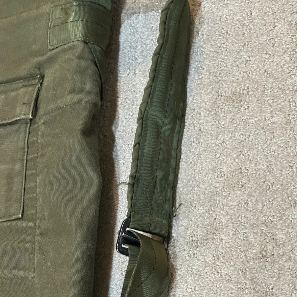 Vintage US Military Olive Drab Canvas Sea Bag Duffel Backpack USGI Stamped